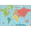 Wall Pops WallPops WPE0624 Kids World Dry Erase Map Wall Decals WPE0624